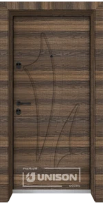 Входна врата Unison Optima, модел 3014p, Райски орех