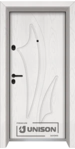Входна врата Unison Optima, модел 3014p, Снежен бор