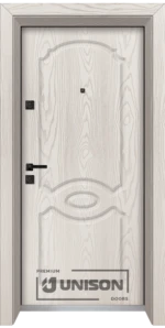 Входна врата Unison Optima, модел 4506p, цвят Бяла мура