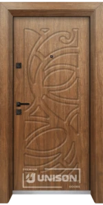 Входна врата Unison Optima, модел 4527p, цвят Императорска акация