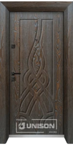 Входна врата Unison Optima, модел 4534p, цвят Палиссандър