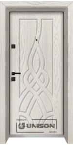 Входна врата Unison Optima, модел 4534p, цвят Бяла мура