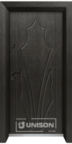 Входна врата Unison Optima, модел 4535p, цвят Черна мура