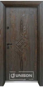 Входна врата Unison Optima, модел 4538p, цвят Палисандър