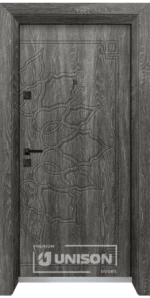 Входна врата Unison Optima, модел 4539p, цвят Сив ясен