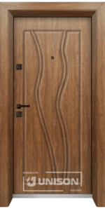 Входна врата Unison Optima, модел 4542p, цвят Императорска акация