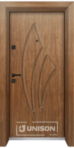 Входна врата Unison Optima, модел 4553p, Императорска акация