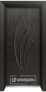 Входна врата Unison Optima, модел 4553p, Черна мура