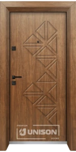 Входна врата Unison Optima, модел 4558p, Императорска акация