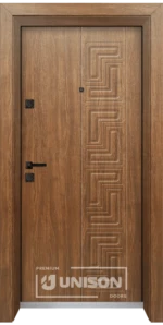 Входна врата Unison Optima, модел 4561p, Императорска акация