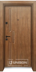 Входна врата Unison Optima, модел 4568p, Императорска акация