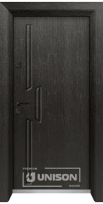 Входна врата Unison Optima, модел 4568p,Черна мура