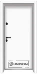 Входна врата Unison Clima Basic, цвят Бял мат