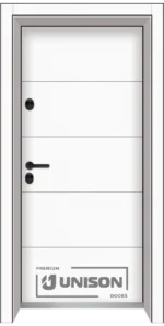 Входна врата Unison Clima Pro, цвят Бял Мат