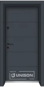 Входна врата Unison Clima Pro, цвят Графит