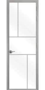 Стъклена интериорна врата Lusso L-10 Сив Мат