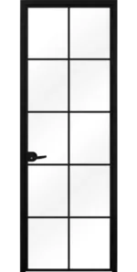 Стъклена интериорна врата Lusso L-3 Черен Мат