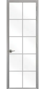 Стъклена интериорна врата Lusso L-3 Сив Мат