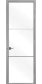 Стъклена интериорна врата Lusso L-7 Сив Мат