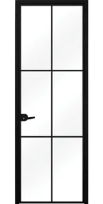 Стъклена интериорна врата Lusso L-9 Черен Мат