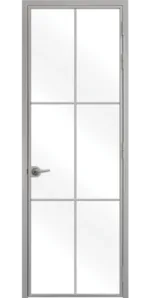 Стъклена интериорна врата Lusso L-9 Сив Мат