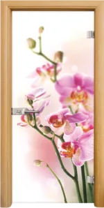 Стъклена врата Print G 13-2 каса Стандарт Светъл дъб
