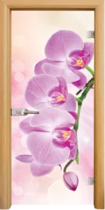 Стъклена врата Print G 13-3 Pink каса Стандарт Светъл дъб