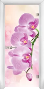 Стъклена врата Print G 13-3 Pink каса Стандарт Бяла
