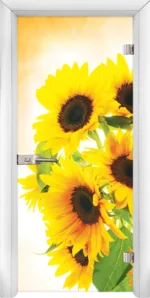 Стъклена врата Print G 13-4 каса Стандарт Бяла
