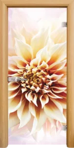 Стъклена врата Print G 13-5 каса Стандарт Светъл дъб